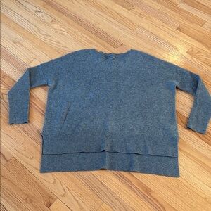 Vince Yak/Wool Gray High-Low Oversized Women's Sweater, Size Large
